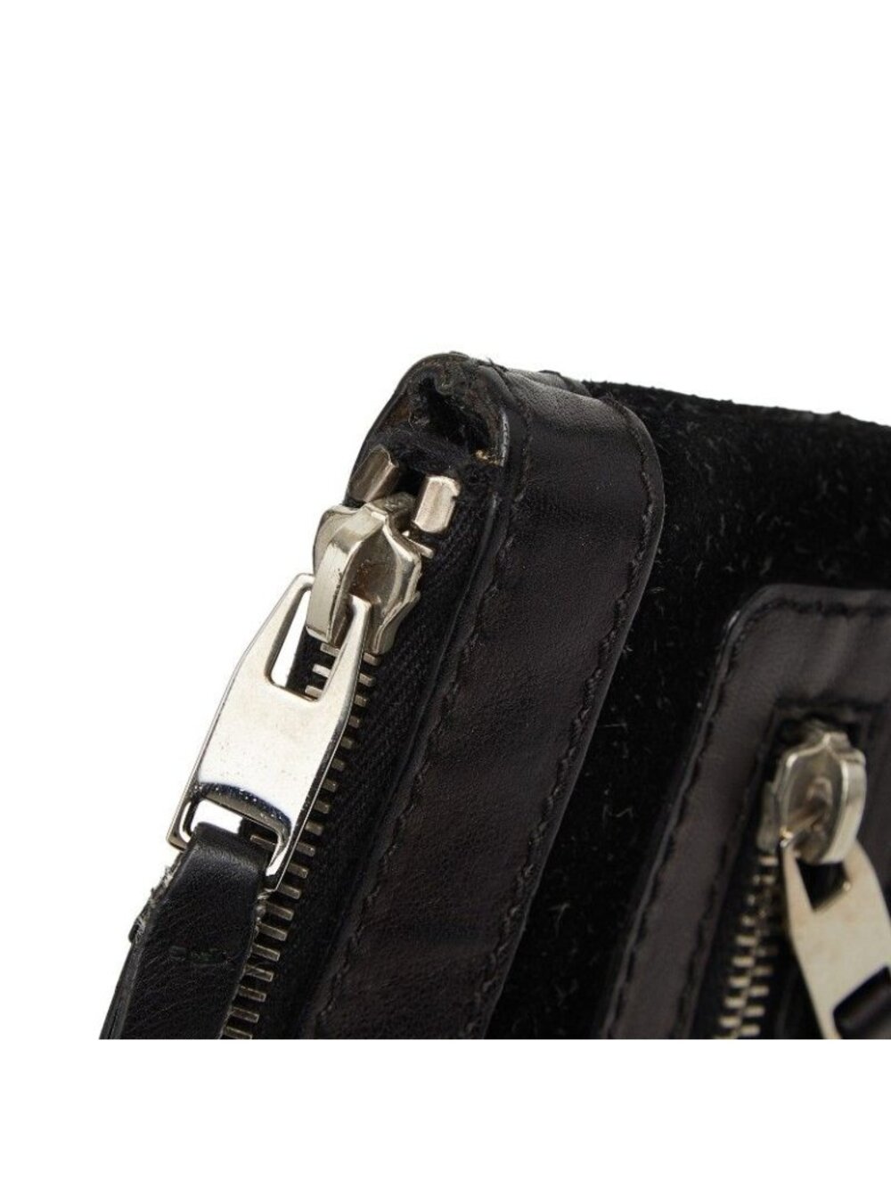 Balenciaga Classic Clip M Clutch Black Suede Leather - Picture 6 of 10